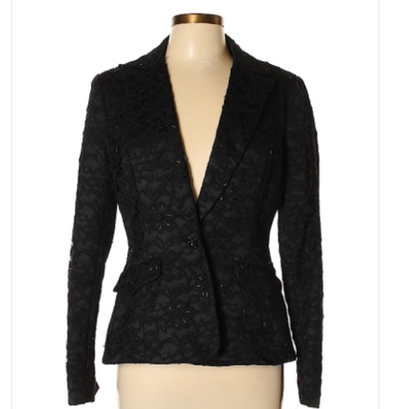 Z Studio Jackets & Blazers - Z Studio Beaded & Lace Lined Evening Jacket